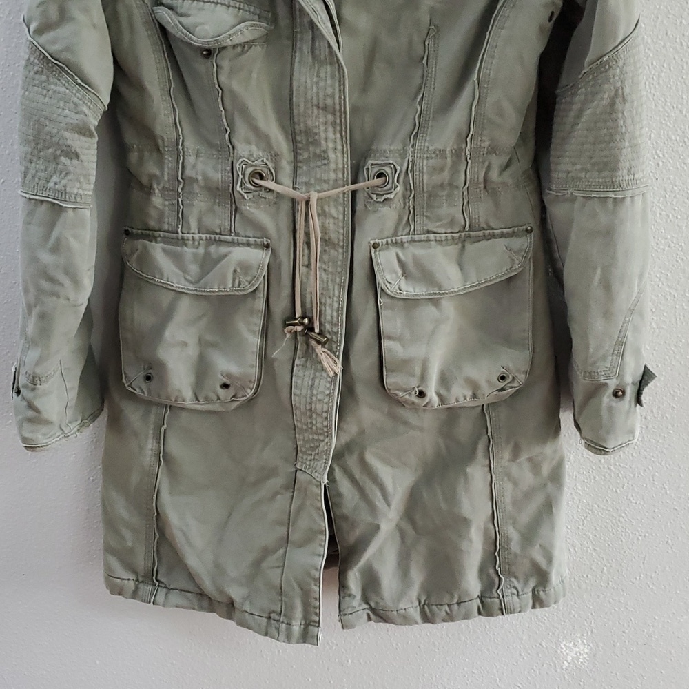 B by Burton green canvas military army parka - Picture 3 of 11